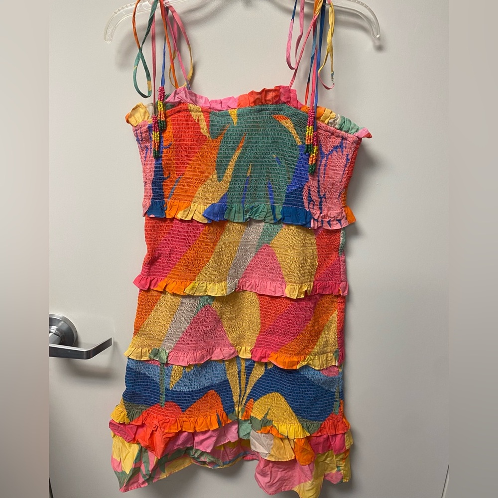 FARM Rio multicolored ruffle dress